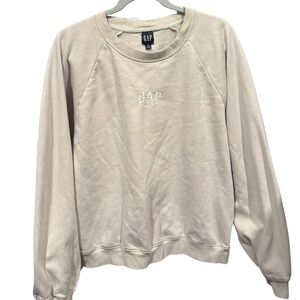GAP Beige Pullover Sweatshirt